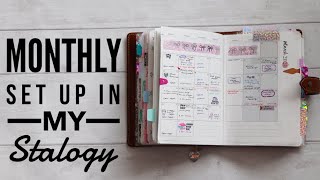 How I set up my Monthly section in my B6 Stalogy [upl. by Chance233]