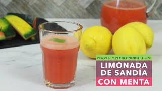 LIMONADA DE SANDÍA CON MENTA  Cómo preparar refresco natural de sandía  Receta de limonada [upl. by Idak]