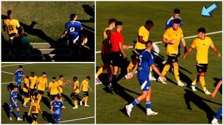 Daniel Podence sent off for punching Como defender as Wolves star Heechan was racially abused [upl. by Archy]