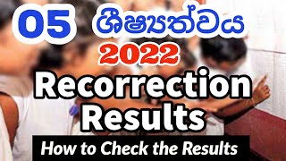 Grade 05 Scholarship Exam 2022 Re correction Results  How to Check Grade 05 Re correcton Results [upl. by Eninnej568]