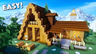 How To Build Cozy WINTER CABIN in Minecraft  Tutorial [upl. by Carter89]