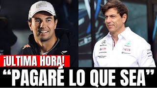 ¡BOMBAZO TOTO WOLFF PAGARÁ CANTIDAD MILLONARIA PARA LLEVAR A CHECO PÉREZ A MERCEDES [upl. by Alberik321]