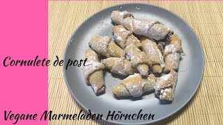 Cornulete de post cu cele mai simple ingrediente Vegane Marmeladen Hörnchen [upl. by Arawaj]