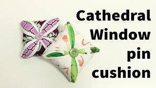 ✂️ Cathedral window 📌 pin 📌 cushion sewing tutorial [upl. by Walrath]