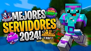 🔔 TOP 7 MEJORES SERVIDORES de Minecraft Hispano 2024 😱 No Premium y Premium JAVA BEDROCK y PE ✅ [upl. by Nadab407]