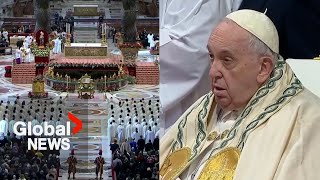 Pope Francis leads New Years Mass as Vatican mourns death of Benedict XVI [upl. by Soilissav112]