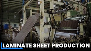 Production Process Laminate Sheets  Laminate Sheet Factory  Manufacturing of Laminate Sheet [upl. by Arret634]