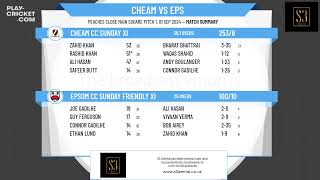 Cheam CC Sunday XI v Epsom CC Sunday Friendly XI [upl. by Dnumsed]