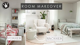 ROOM MAKEOVER SCHLAFZIMMER  Bye bye Jugendzimmer Zimmer renovieren  gemütlich einrichten [upl. by Ruhnke]