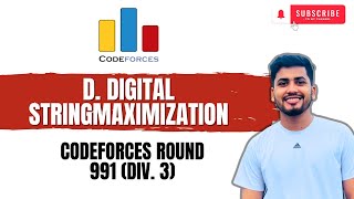 D Digital string maximization  Codeforces Round 991 Div 3  Solution in Bangla [upl. by Mandler665]