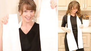 SEW WITH ME  HOW TO SEW A KITCHEN SCARF  HOW TO SEW A KITCHEN BOA [upl. by Ahab]