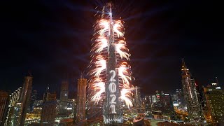 Watch Dubais 2021 New Year fireworks display [upl. by Yrbua997]