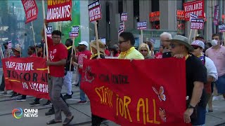 Migrant rights advocates march in Toronto  OMNI News Punjabi [upl. by Aislehc]