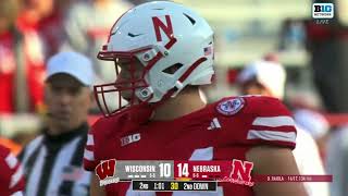 Luke Lindenmeyer catch 12 personnel run vs Wisconsin 2024 [upl. by Pallua240]