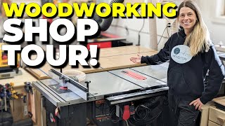 192 Square Foot Woodworking Shop Tour Small But Highly Functional [upl. by Neel]