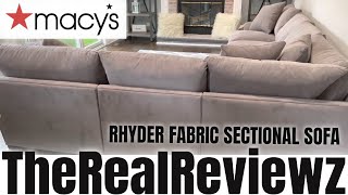 Macys Rhyder Fabric Sectional  Review  Must Watch [upl. by Aciretehs457]