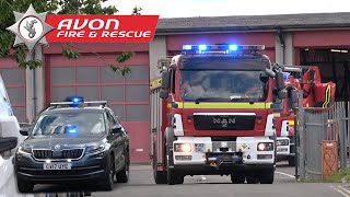 PHASER TRIPLE  WestonSuperMare turn out  Avon Fire and Rescue [upl. by Bevis]