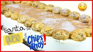 TARTA de QUESO con CHIPS AHOY  Cheesecake con Cookies  MUY FÁCIL [upl. by Arvid]