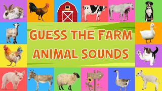 Guess The Farm Animal Sounds For Kids  4K [upl. by Peh]