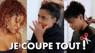 JE COUPE TOUT MES CHEVEUX  Big chop en direct du salon   ASHLEY [upl. by Oiromed552]