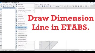 Draw Dimension Line In ETABS [upl. by Oimetra]