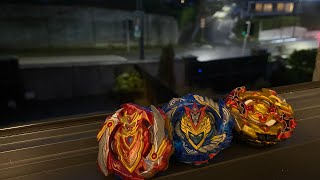 Epic Beyblade battle Valkyrie vs ￼ achilles versus spriggan ￼ [upl. by Stacy]