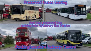 Preserved Buses leaving Buckinghamshire Railway Centre with 1 preservedbus at Aylesbury Bus Station [upl. by Acinomed]