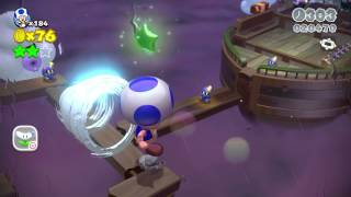 🚢 Super Mario 3D World Mushroom6 Gigantic Seasick Wreck 100 All Stars Guide [upl. by Goren]