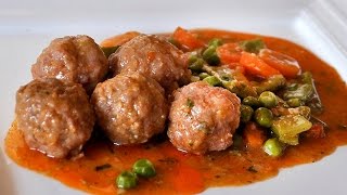 Albóndigas a la Mallorquina  Aguiat de pilotes  Recetas Mallorquinas [upl. by Gelman825]