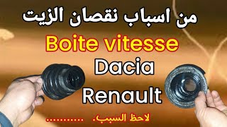 من اسباب نقصان الزيت في بواة ڤيتاس سيارة داسيا problème huile boite vitesse Dacia Renault [upl. by Ynad668]