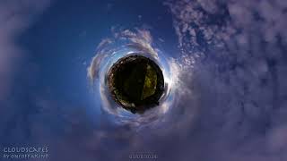 Cloudscape 016 Tiny Planet  Mar 03 2024 Timelapse [upl. by Aztilay]