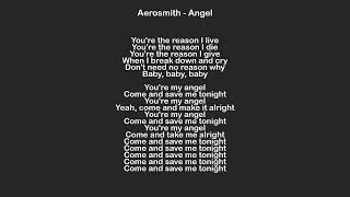 Aerosmith  Angel  Lyrics [upl. by Asennav]