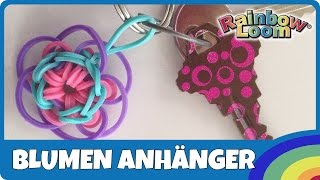 RainbowLoom BlumenAnhänger  deutsche Anleitung [upl. by Anerok]