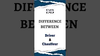 Difference Between Driver and Chauffeur  You Drive They Drive  But How Are They Different [upl. by Venezia]