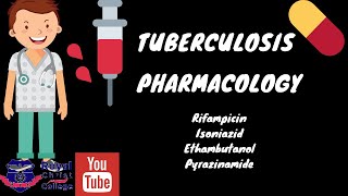 Pharmacology Anti tuberculosis Tuberculosis Rifampicin Isoniazid Ethambutanol Pyrazinamide [upl. by Christan838]