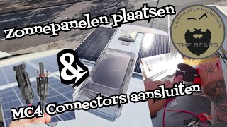 12 Aanschaf NIEUWE ZONNEPANELEN IN SPANJE montage en aansluiten op de camper  MC4 Connector maken [upl. by Ellennahc690]