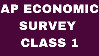 AP ECONOMIC SURVEY 2023  24 CLASS 1  స్థూల ఆర్థిక గణాంకాలు పార్ట్ 1 [upl. by Ayin229]