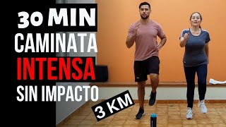 Camina 3 Km en casa para perder peso  Caminata sin saltos sin impacto  POWER WALK 30 minutos [upl. by Onairda]