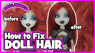 Doll Makeover Bratzillaz Meygana Broomstix How to Fix Doll Hair [upl. by Greene]