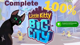 Little Kitty Big City  Full Gameplay All Achievements [upl. by Arol]