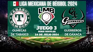 ⚾️Olmecas de Tabasco vs Guerreros de Oaxaca⚾️Donde Verlo EN VIVOLiga Mexicana de Béisbol 2024 [upl. by Norby]