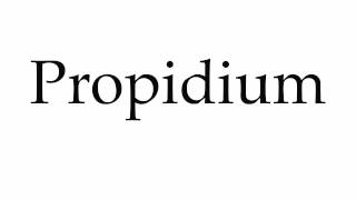 How to Pronounce Propidium [upl. by Morentz]