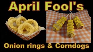 Food that Fools Corn Dogs and Onion Rings with yoyomax12 [upl. by Yrolam]