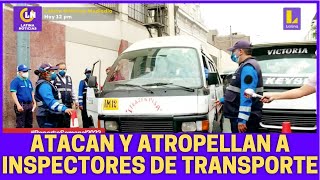 Atacan y atropellan a inspectores de transporte choferes usan sus vehículos como armas [upl. by Dyann]