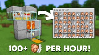 Minecraft Easy Chicken Farm Tutorial  100 Per Hour [upl. by Alauqahs644]