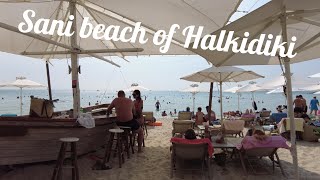 Sani Beach on Kassandra Halkidiki Greece 4K [upl. by Westfall]