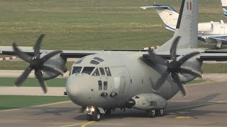 Romanian Air Force Alenia C27J Spartan Landing amp Take Off Rotterdam Airport [upl. by Ennis]