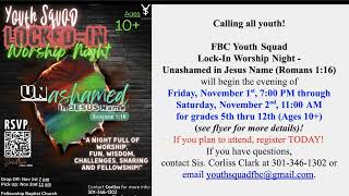 Fellowship Baptist Church  October 27 2024 Announcements [upl. by Carolle]