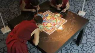 Creation of a sand mandala [upl. by Nylrehc]