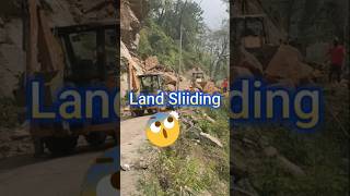 Landslide Makes Influences Run For Their Lives sikkimtour sikkim landslide landsliding mountain [upl. by Annauqal313]